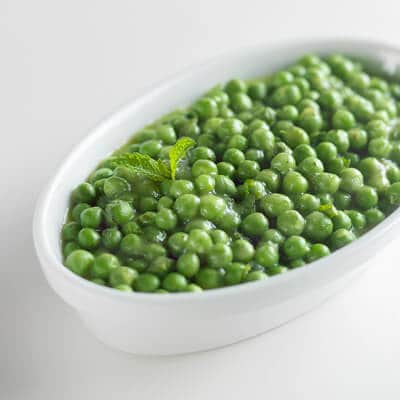 Petits pois au basilic et à la menthe